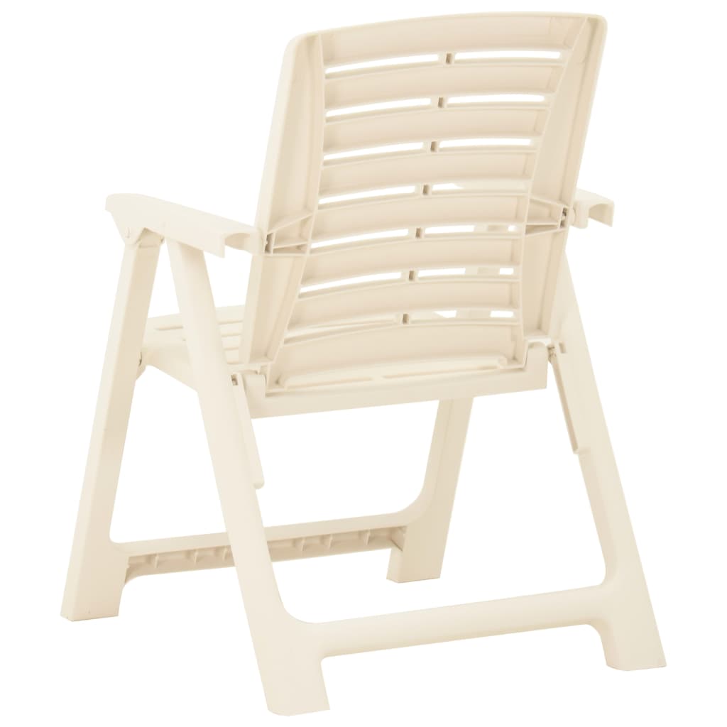 vidaXL 2 db fehér műanyag kerti szék
