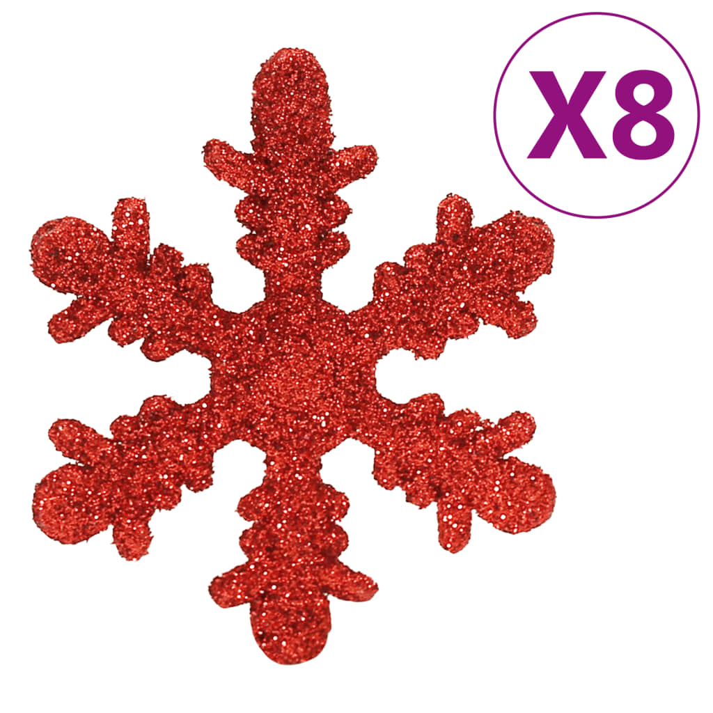 vidaXL 111 részes piros polisztirol karácsonyi gömb szett