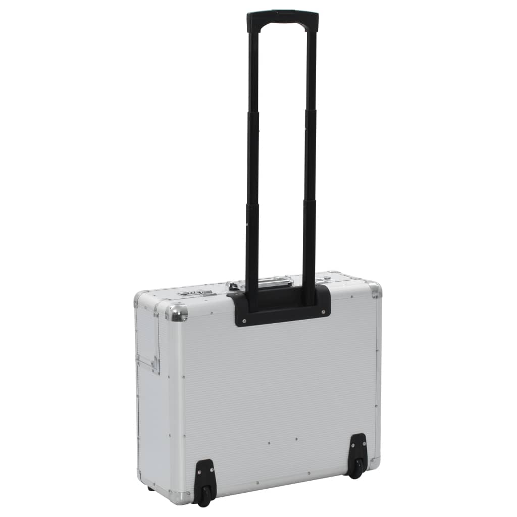 vidaXL ezüstszínű alumínium pilótabőrönd 54 x 44 x 21 cm