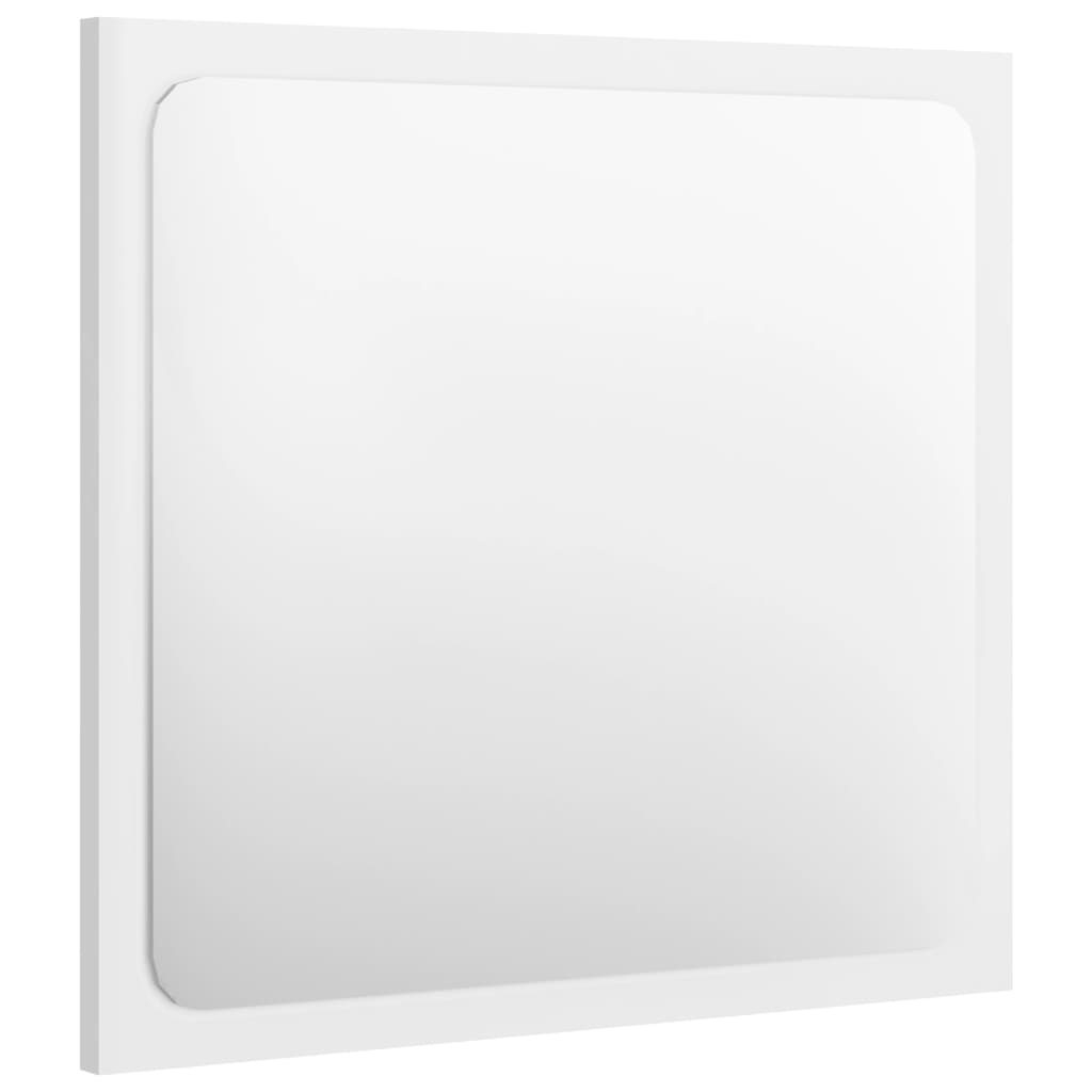 vidaXL magasfényű fehér forgácslap fürdőszobai tükör 40 x 1,5 x 37 cm