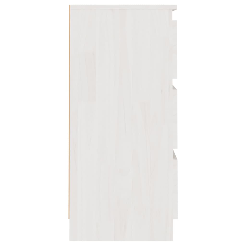 vidaXL fehér tömör fenyőfa éjjeliszekrény 40 x 29,5 x 64 cm