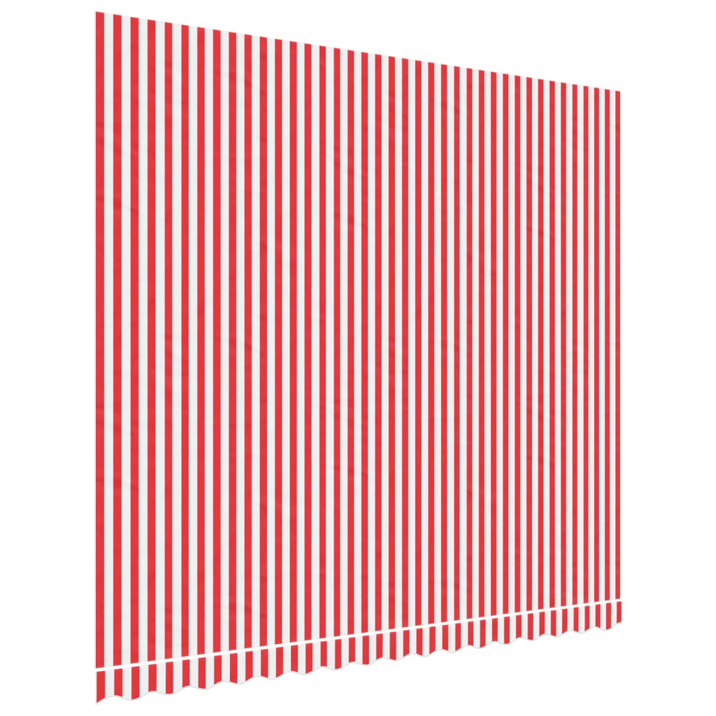 vidaXL piros és fehér csíkos pótszövet napellenzőhöz 4x3,5 m