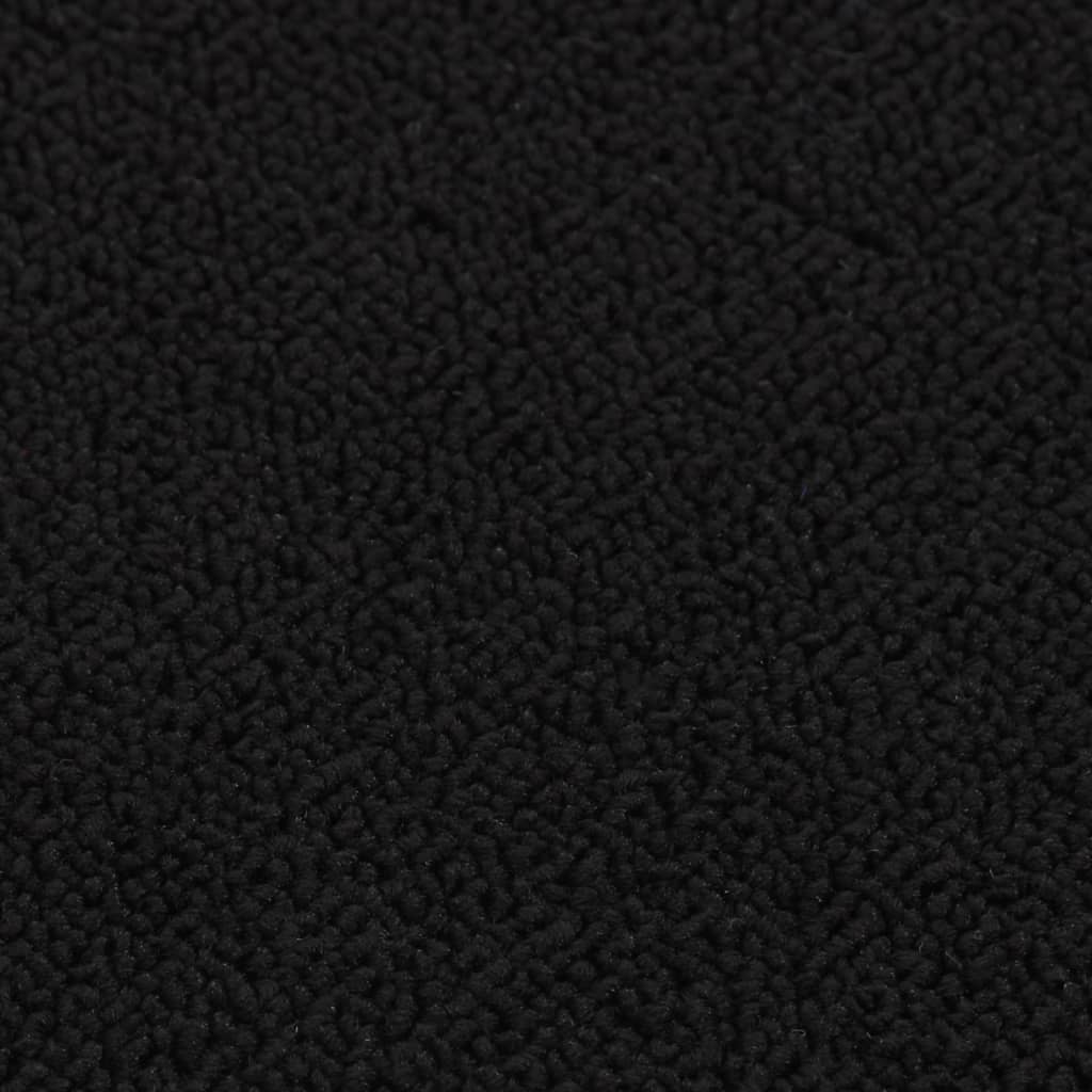 vidaXL 15 db fekete négyszögű csúszásmentes lépcsőszőnyeg 75 x 20 cm