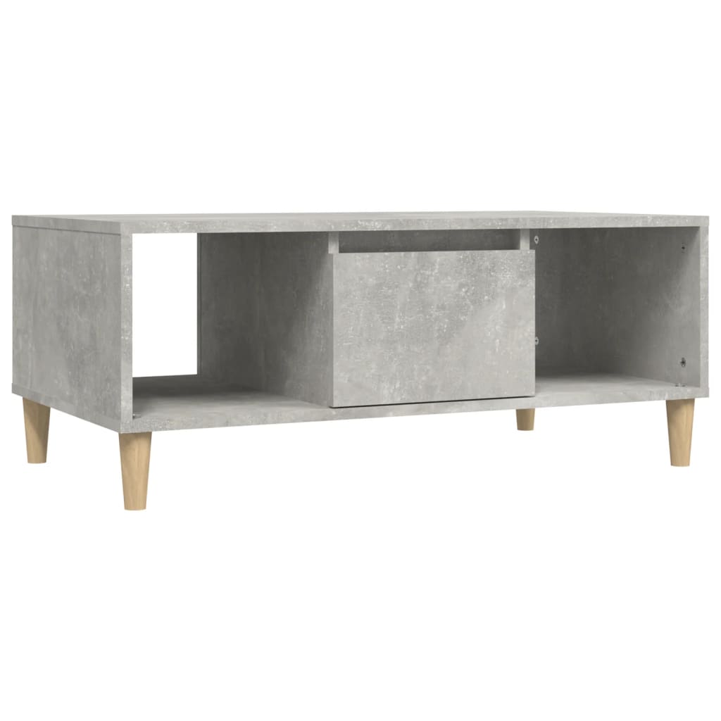 vidaXL betonszürke szerelt fa dohányzóasztal 90x50x36,5 cm