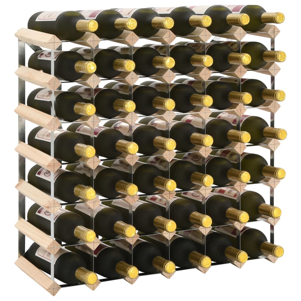 vidaXL tömör fenyőfa bortartó állvány 42 palackhoz