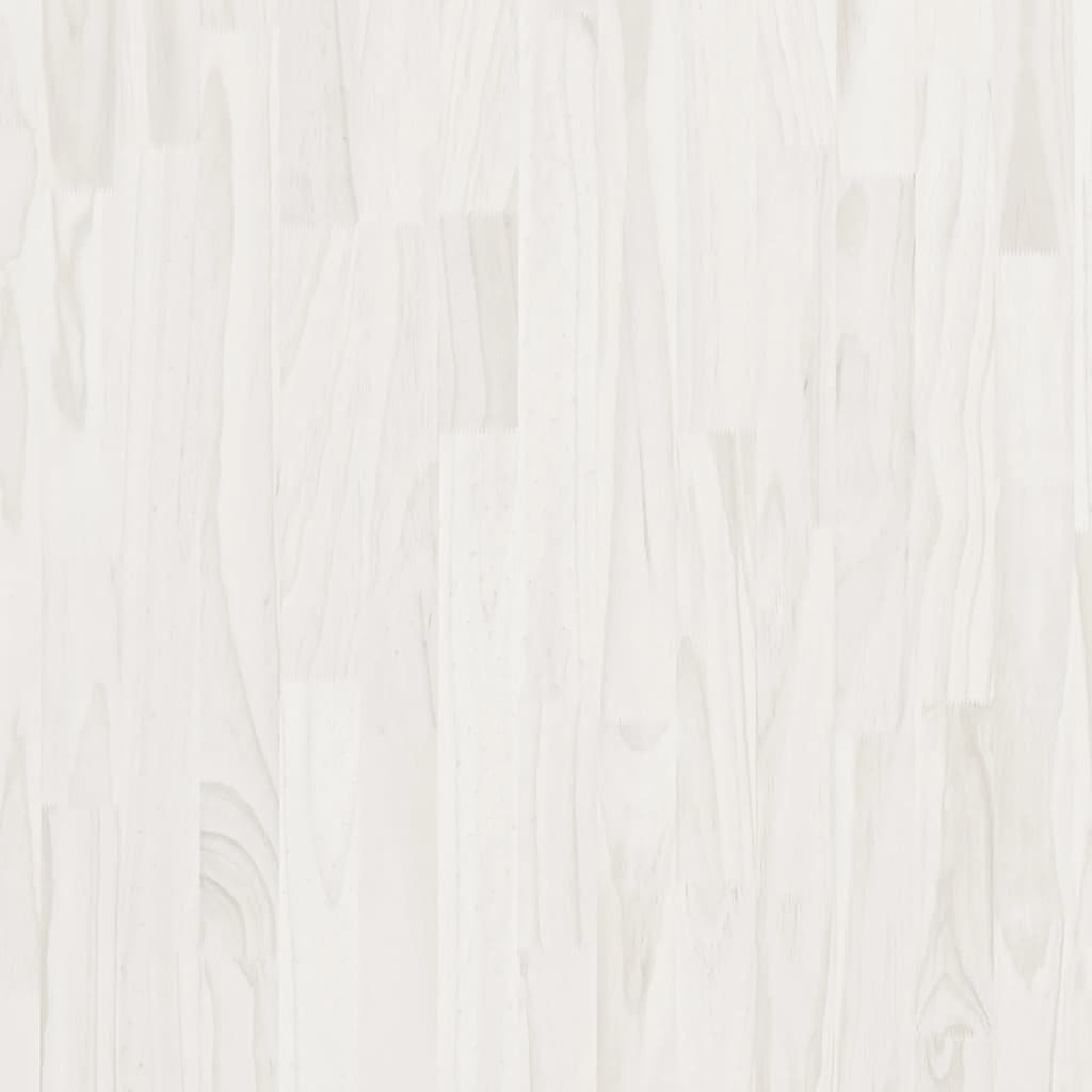 vidaXL háromszintes fehér tömör fenyőfa könyvszekrény 80 x 30 x 105 cm