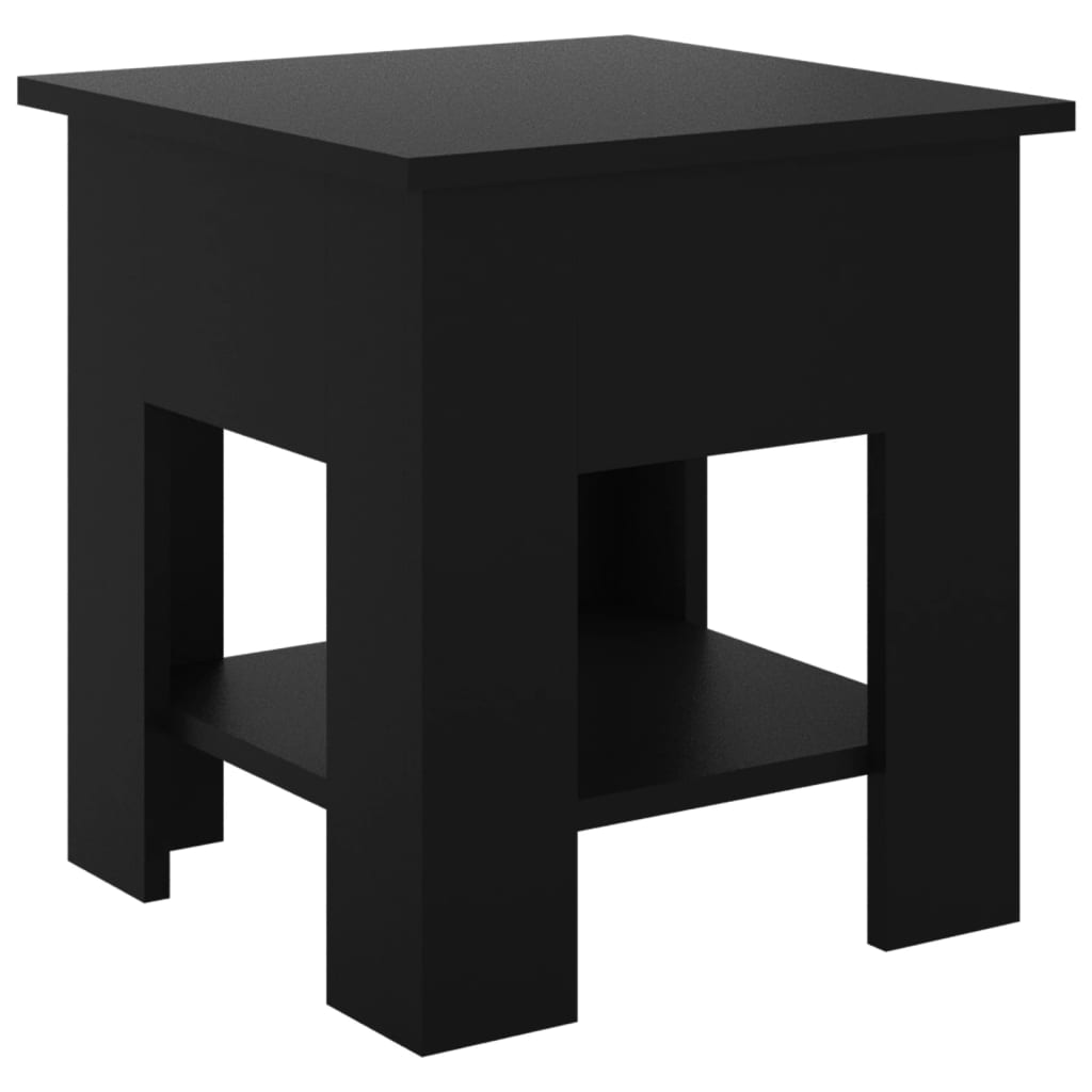 vidaXL fekete szerelt fa dohányzóasztal 40 x 40 x 42 cm