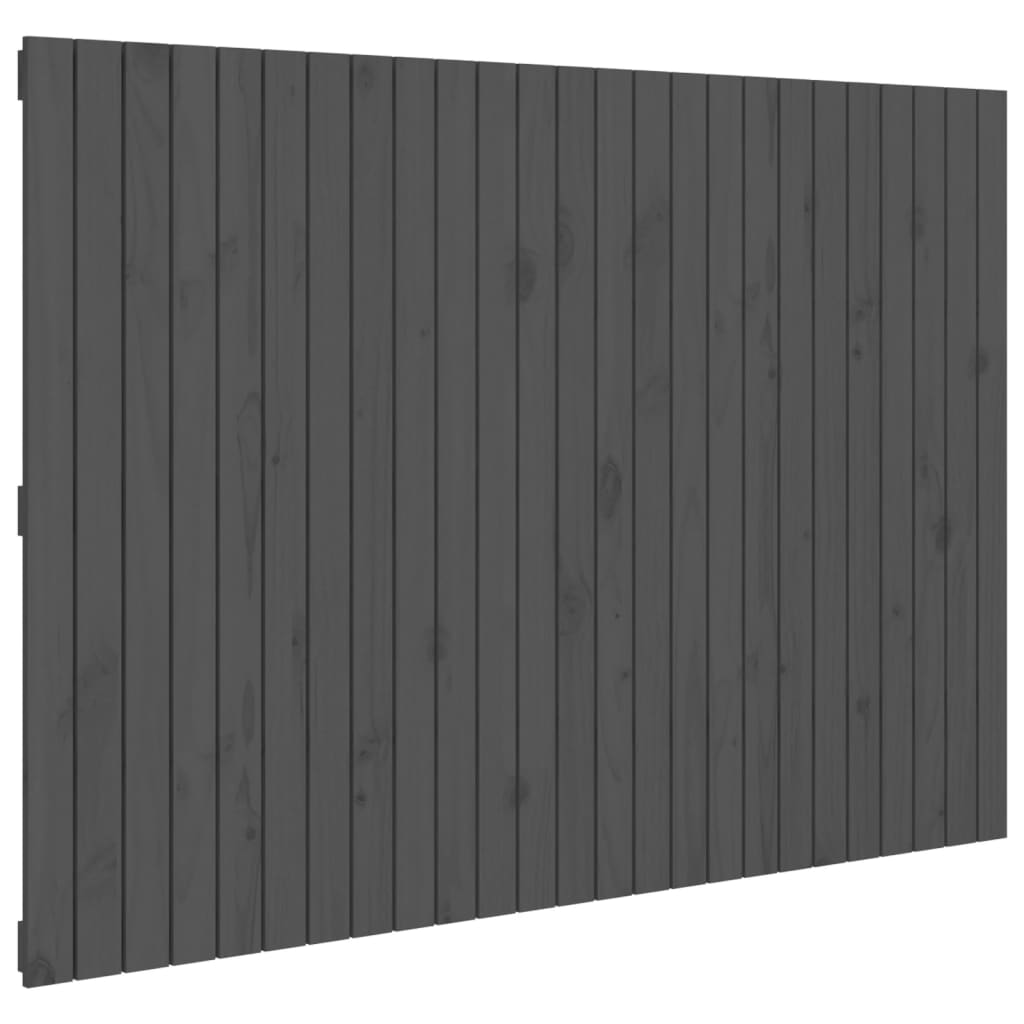 vidaXL szürke tömör fenyőfa fali fejtámla 159,5x3x110 cm