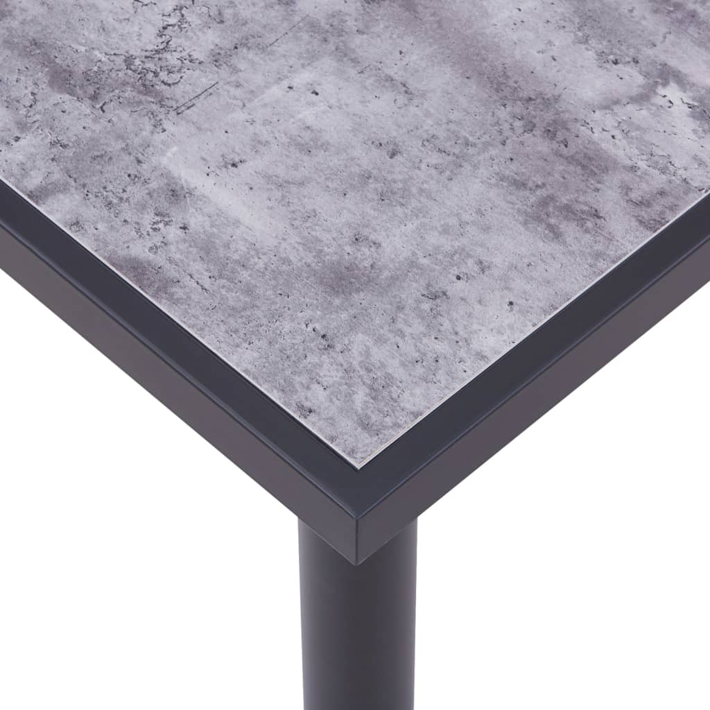 vidaXL fekete és betonszürke MDF étkezőasztal 200 x 100 x 75 cm