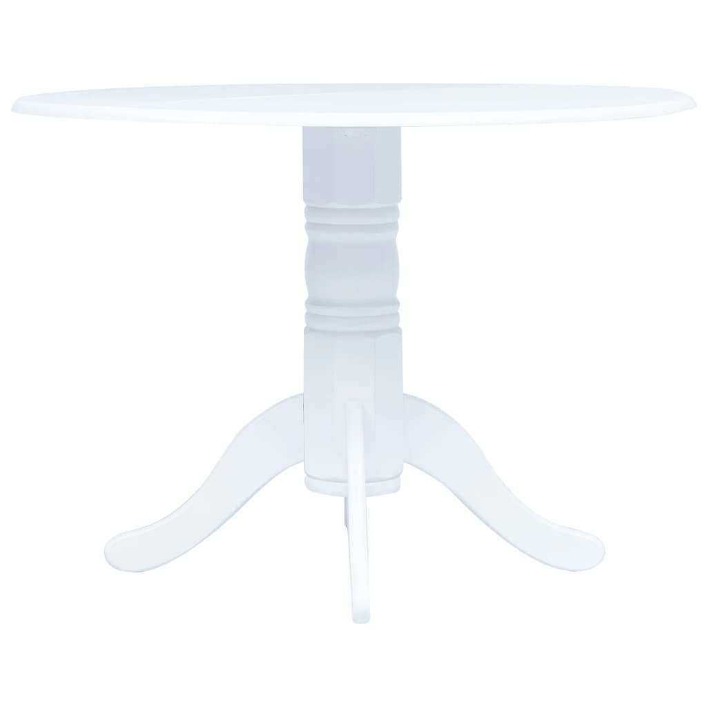 vidaXL fehér tömör gumifa étkezőasztal 106 cm