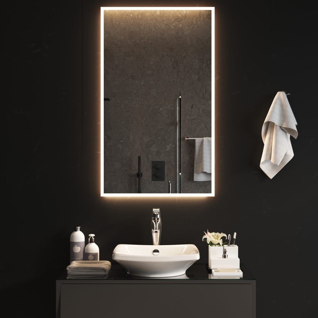 vidaXL LED-es fürdőszobatükör 60x100 cm
