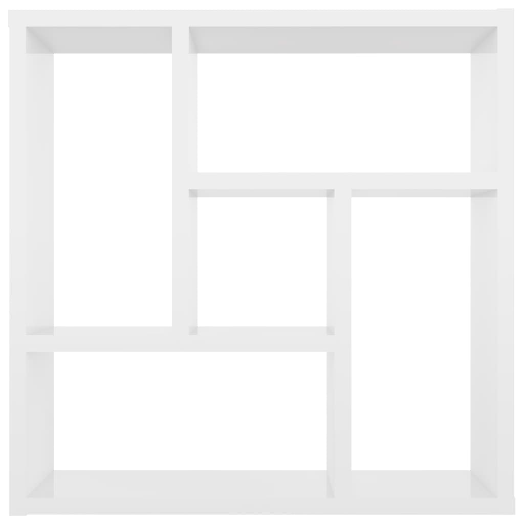 vidaXL magasfényű fehér forgácslap fali polc 45,1 x 16 x 45,1 cm