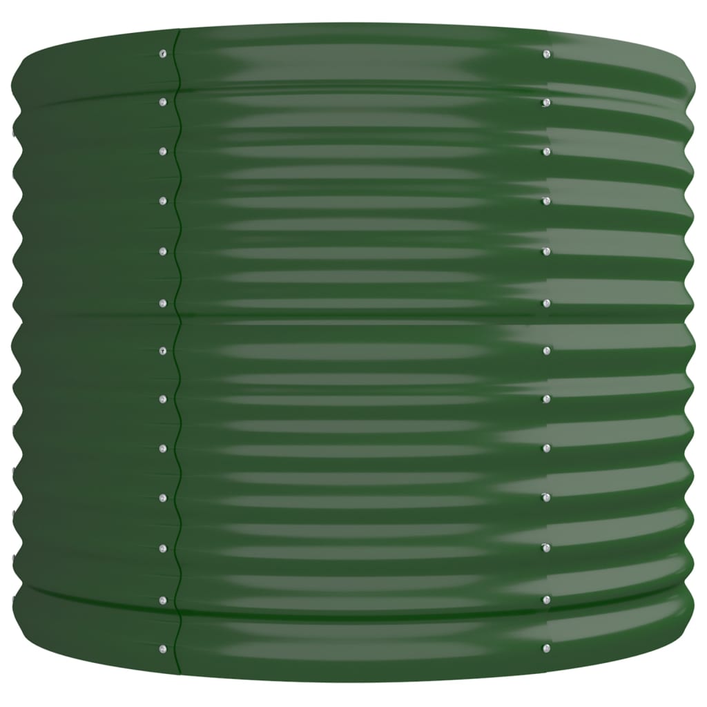 vidaXL zöld porszórt acél kerti magaságyás 296x80x68 cm