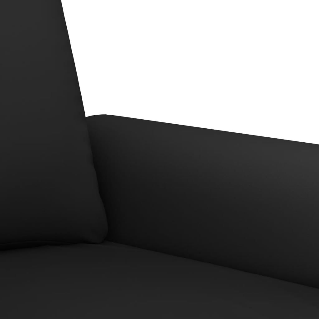 vidaXL 3 részes fekete bársony ülőgarnitúra párnákkal