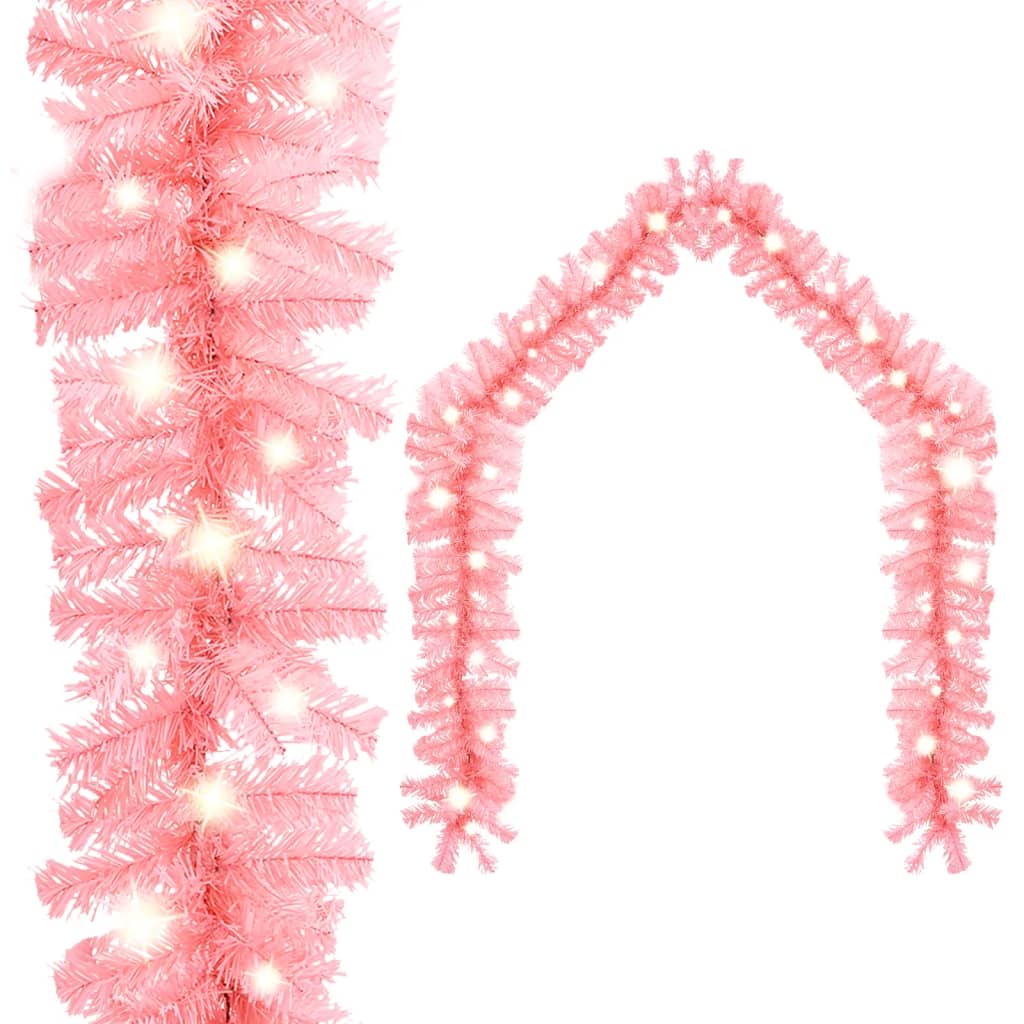 vidaXL rózsaszín LED-es karácsonyi füzér 5 m