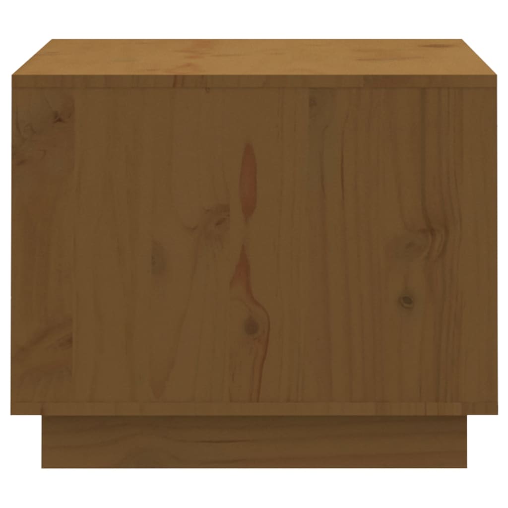 vidaXL mézbarna tömör fenyőfa dohányzóasztal 120 x 50 x 40,5 cm