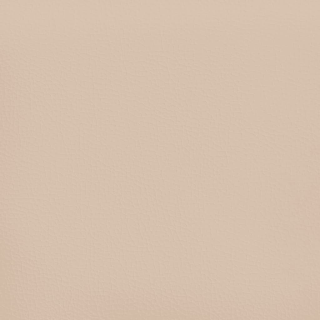 vidaXL cappuccino színű műbőr rugós ágykeret 140x200 cm