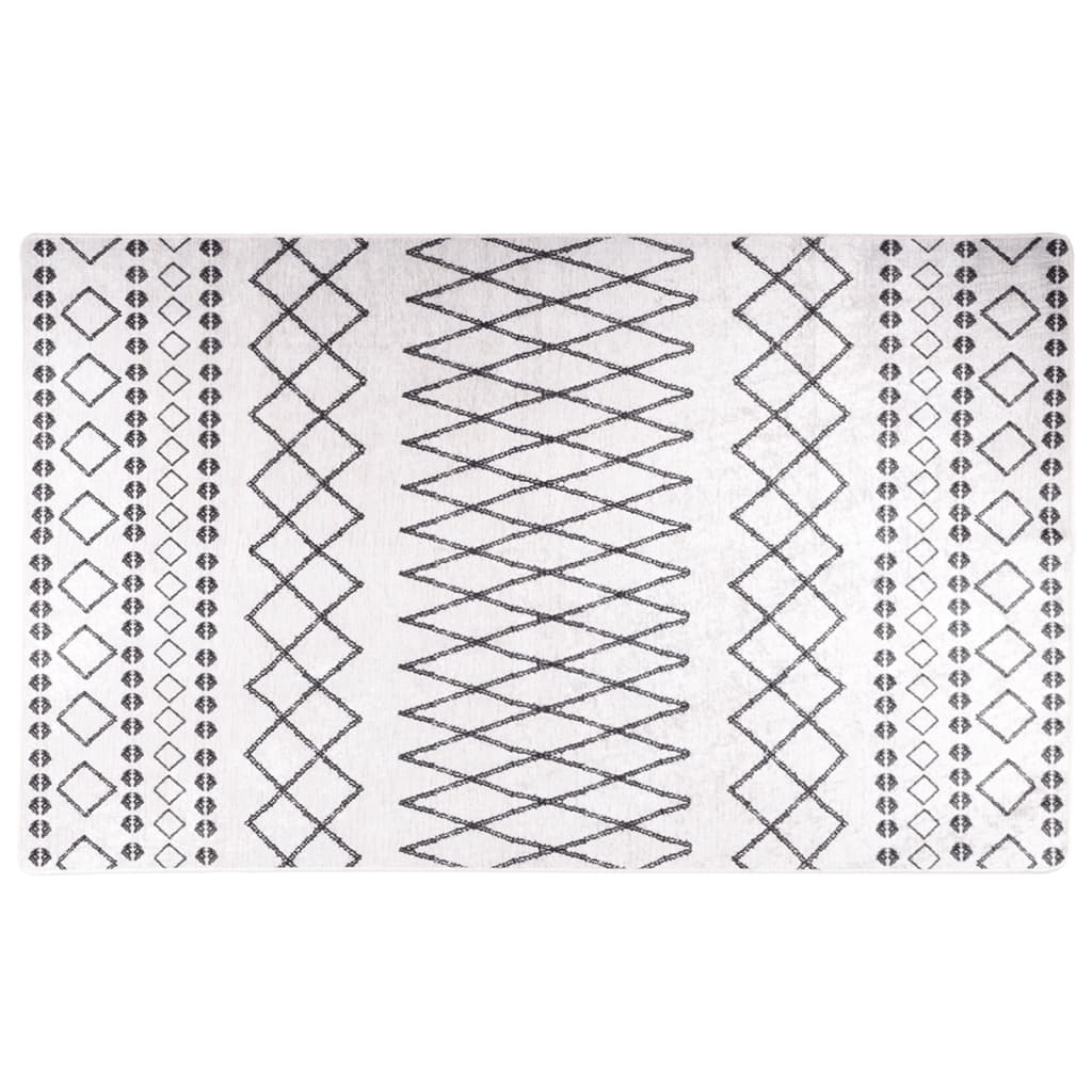 vidaXL fekete-fehér mosható csúszásgátló szőnyeg 120 x 170 cm