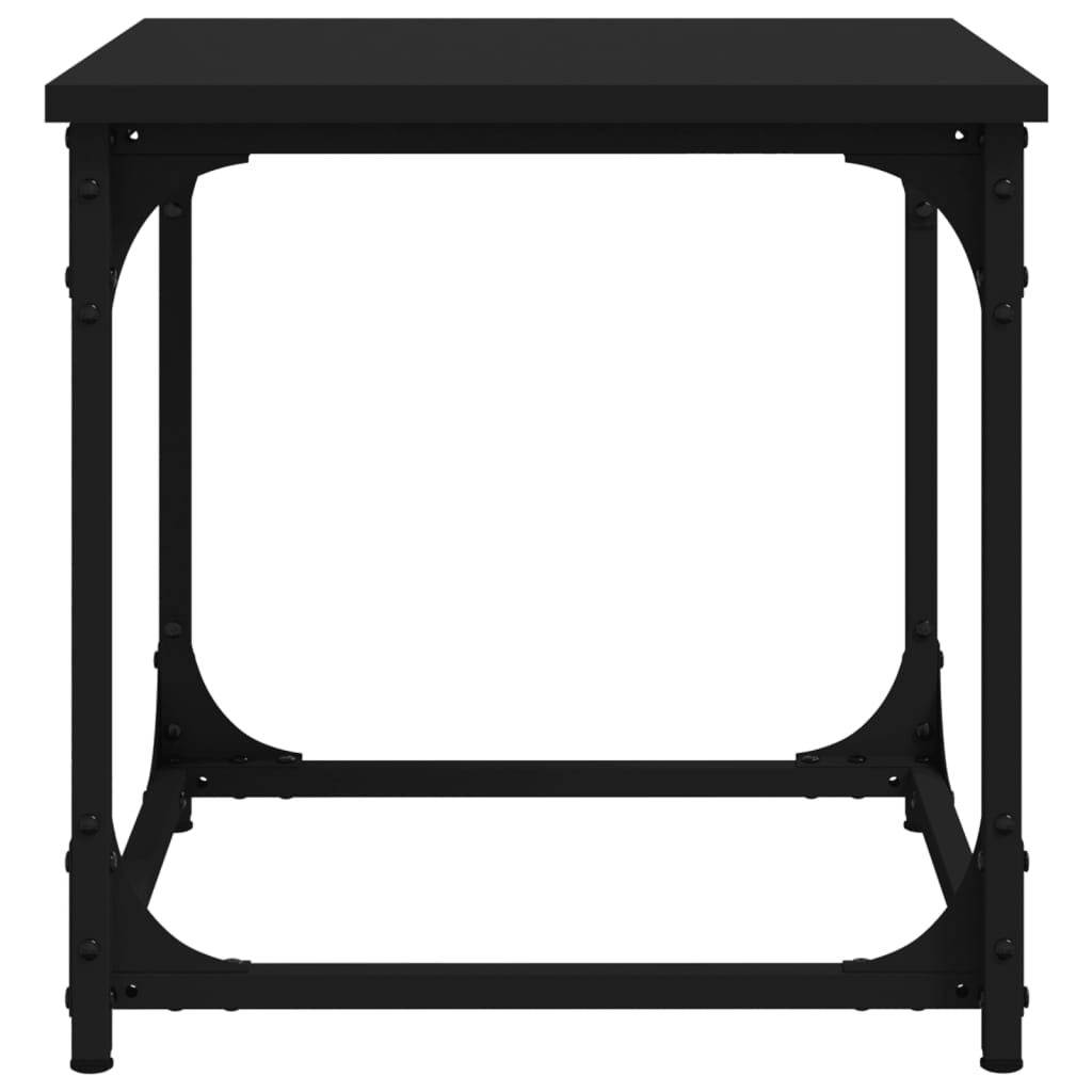 vidaXL fekete színű szerelt fa kisasztal 40 x 40 x 40 cm