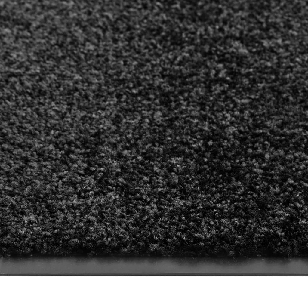 vidaXL fekete kimosható lábtörlő 60 x 180 cm