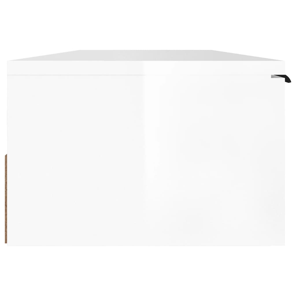 vidaXL magasfényű fehér szerelt fa faliszekrény 102 x 30 x 20 cm