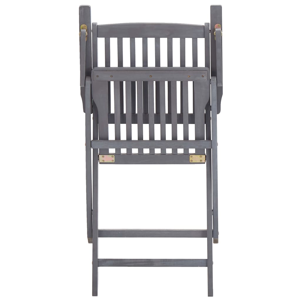 vidaXL 2 db összecsukható tömör akácfa kültéri szék párnával