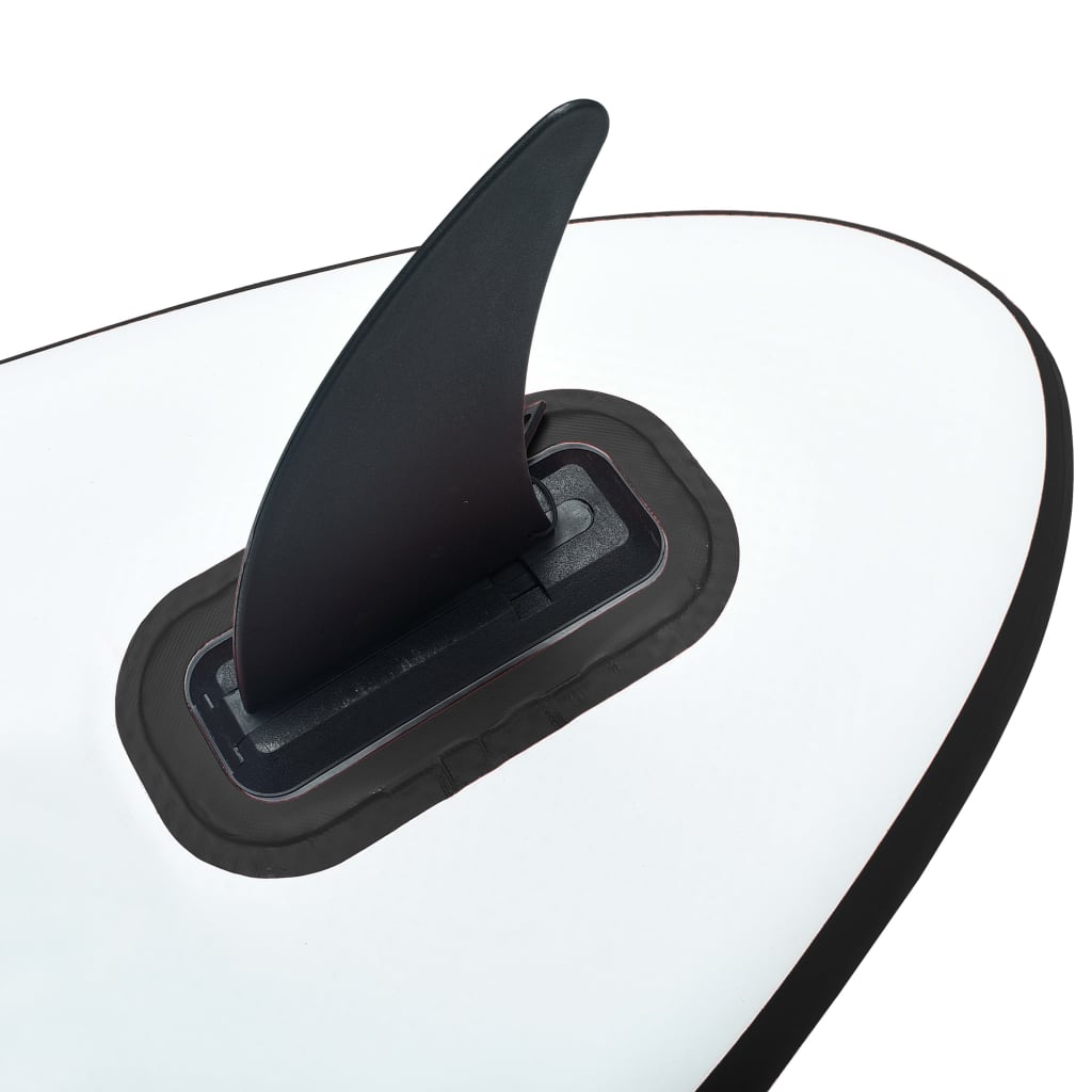 vidaXL fekete és fehér felfújható SUP-deszka vitorlaszettel
