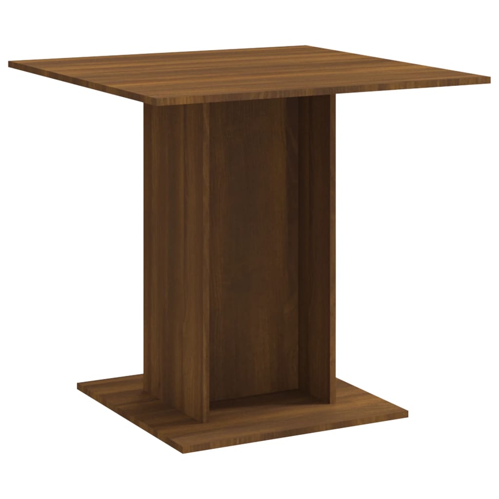 vidaXL barna tölgyszínű szerelt fa étkezőasztal 80 x 80 x 75 cm