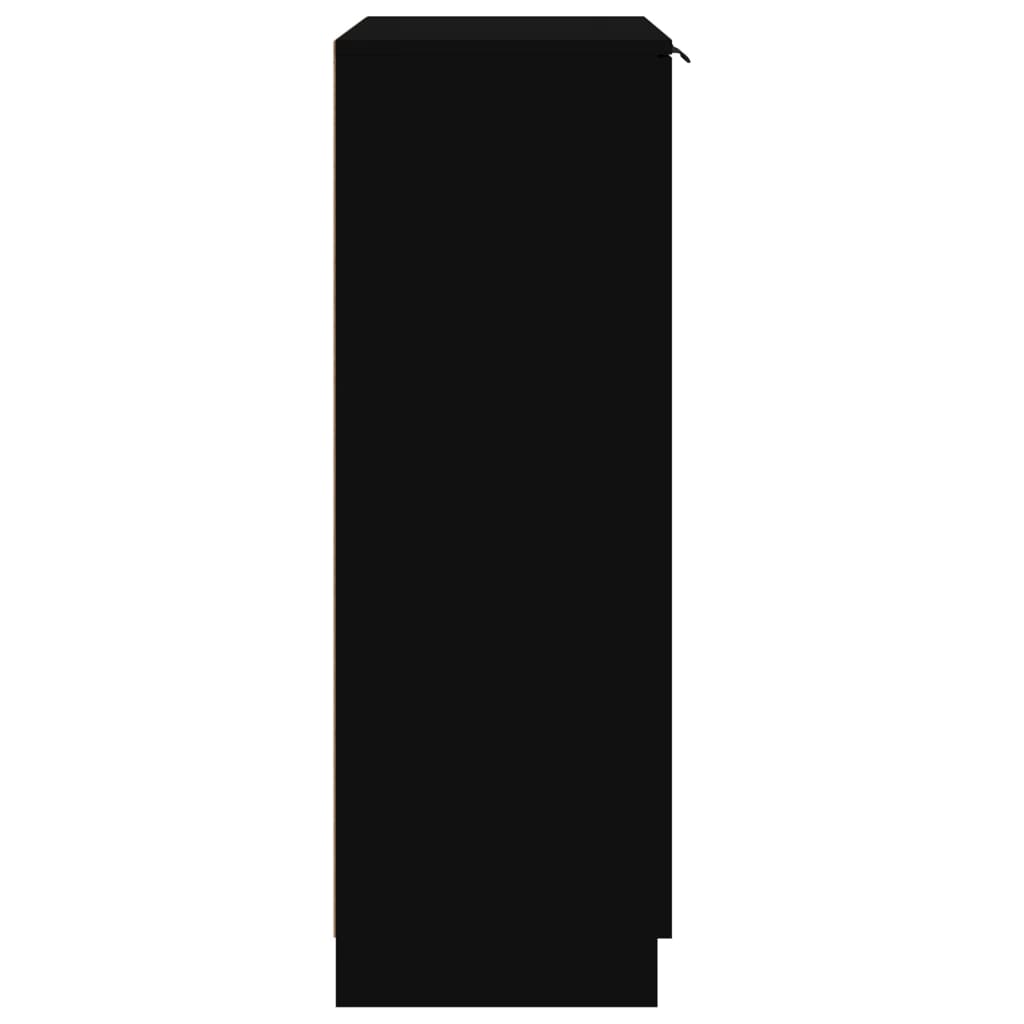 vidaXL fekete szerelt fa cipőszekrény 59 x 35 x 100 cm