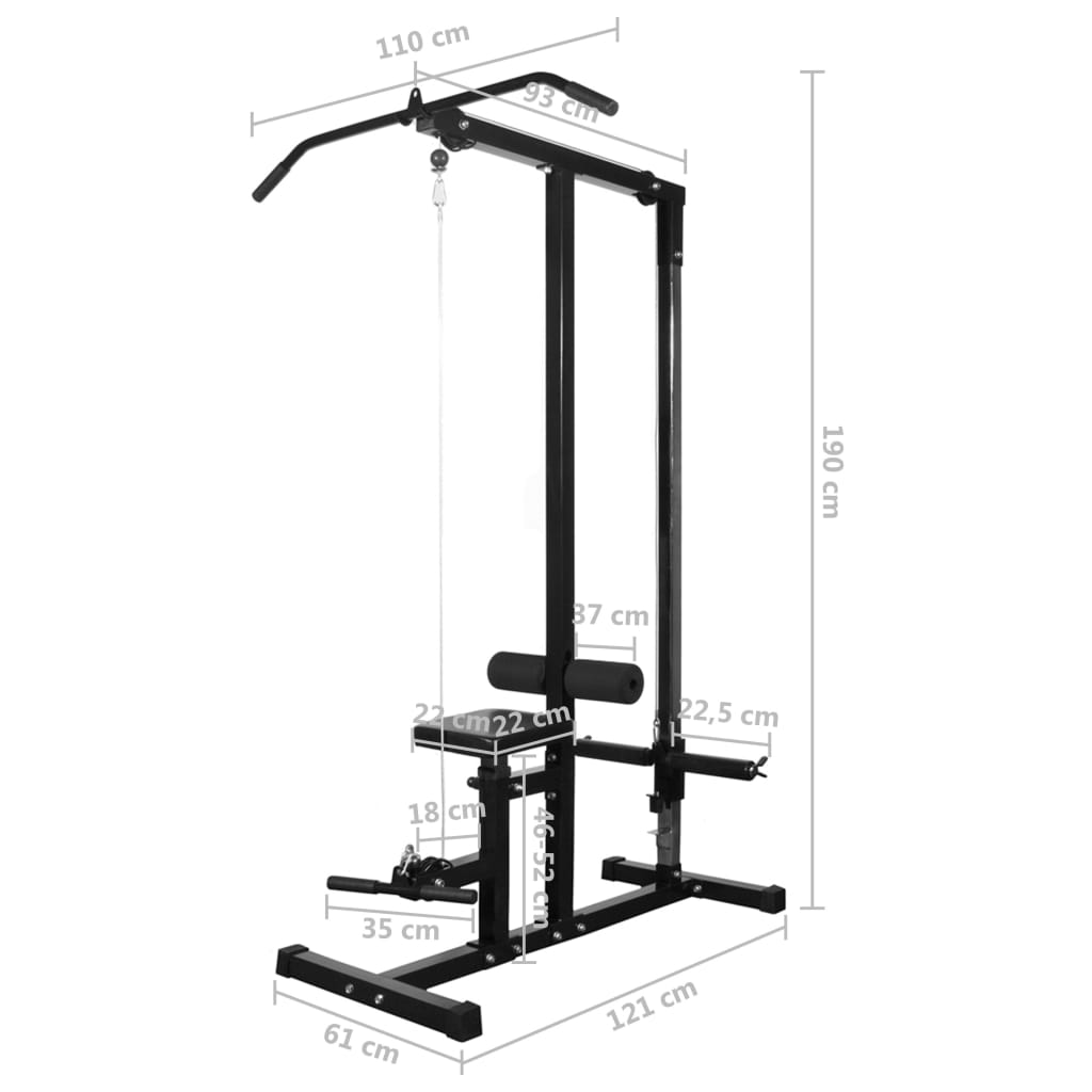 vidaXL edzőtorony egykezes és kétkezes súlyzókészlettel 30,5 kg
