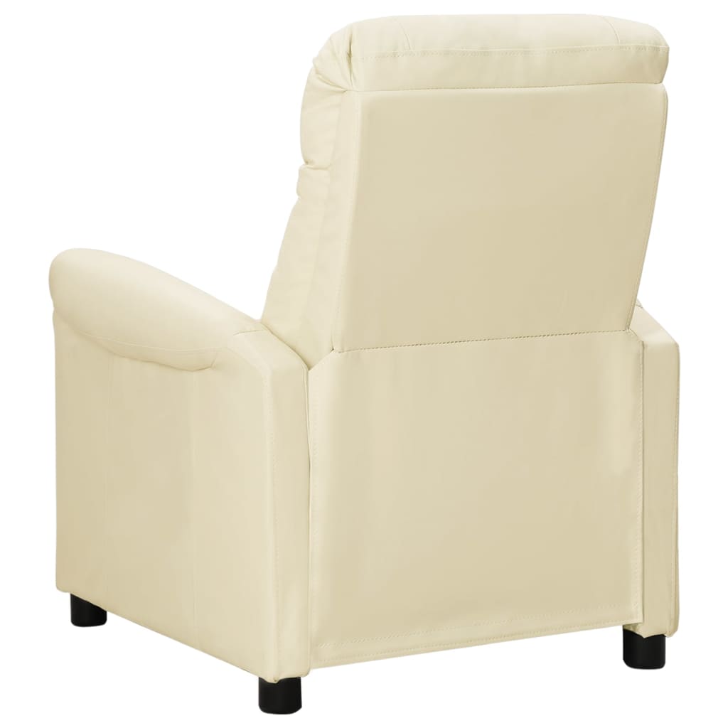 vidaXL krémszínű műbőr dönthető szék