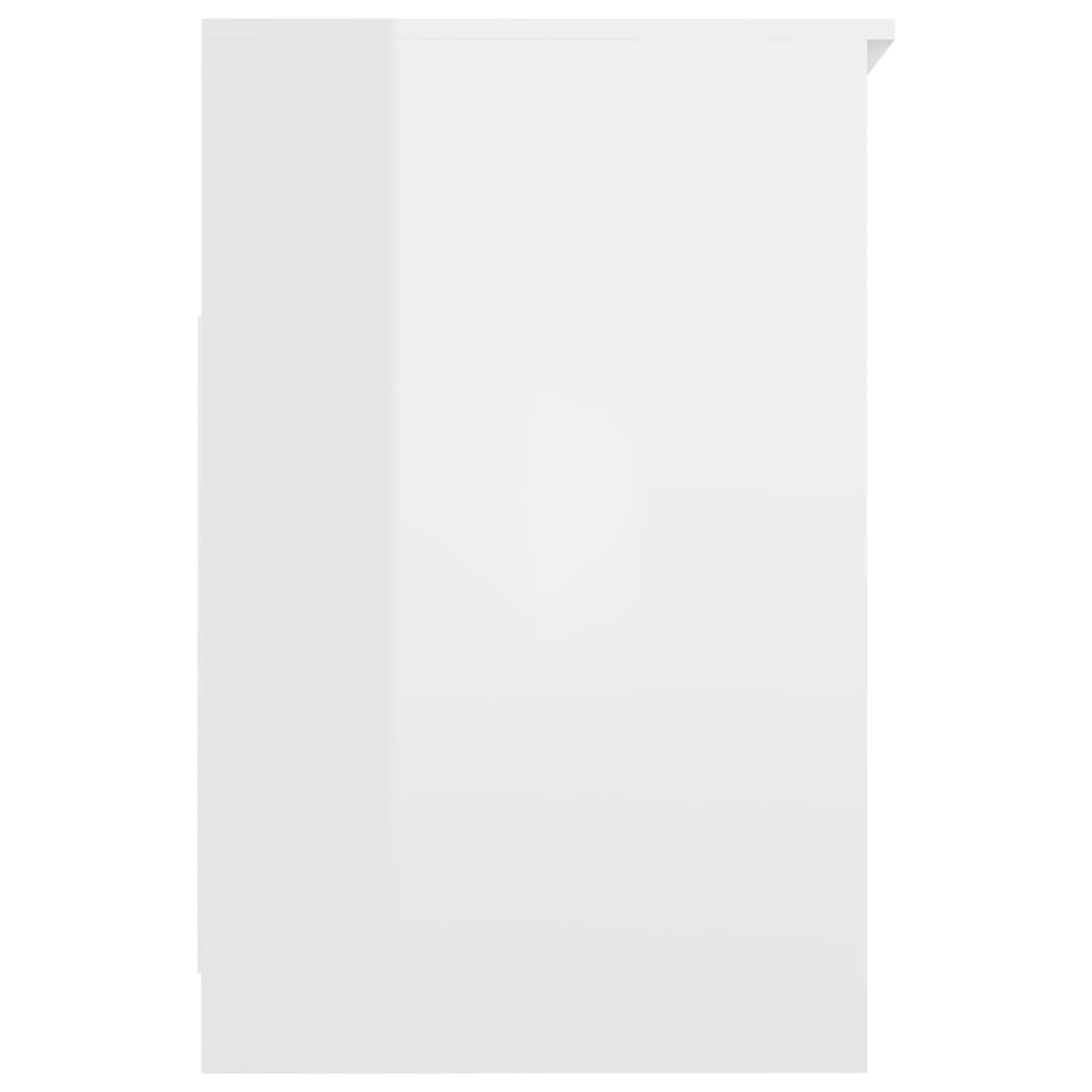 vidaXL magasfényű fehér forgácslap íróasztal 140 x 50 x 76 cm