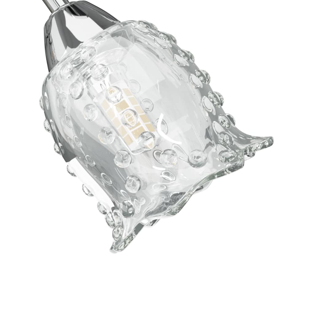 vidaXL mennyezeti lámpa virág alakú üveg burákkal 4 db G9 LED-lámpához