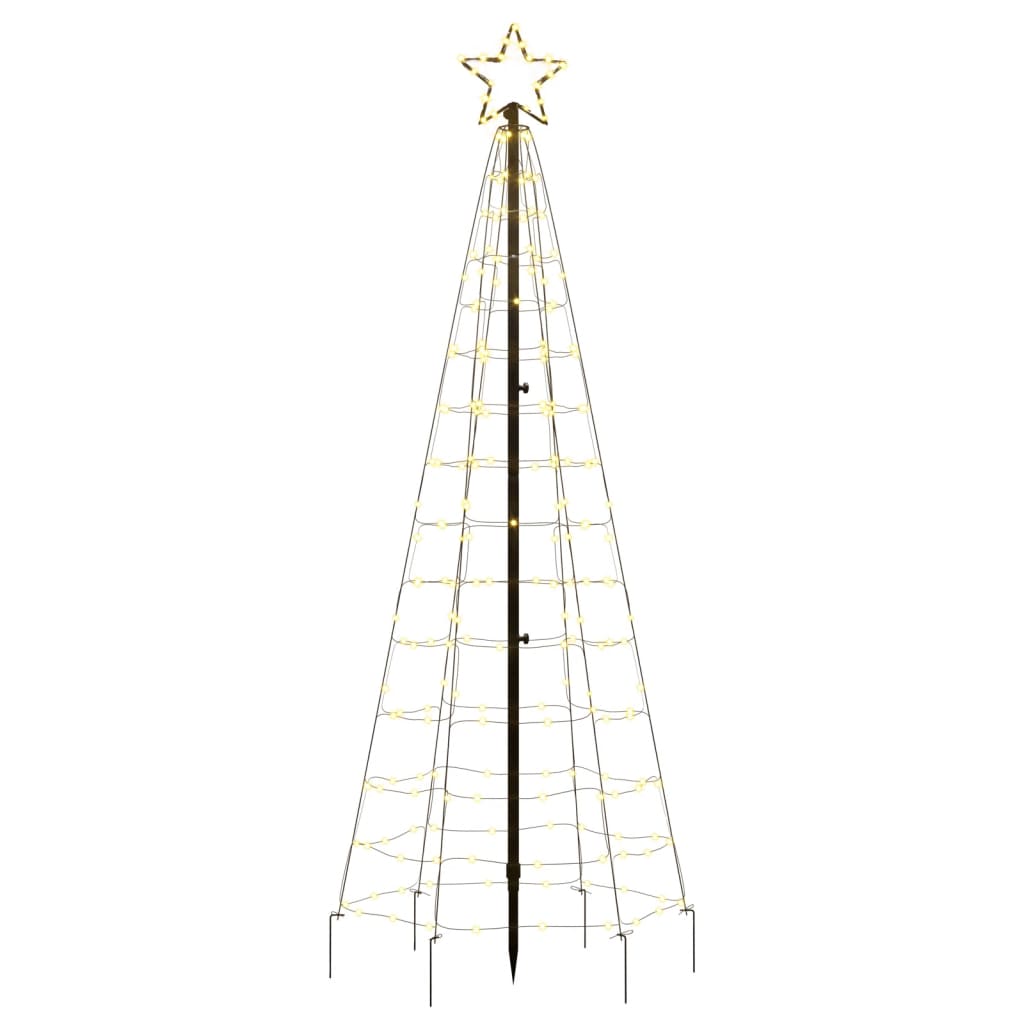 vidaXL meleg fehér karácsonyfa fénykúp tüskékkel 220 LED 180 cm