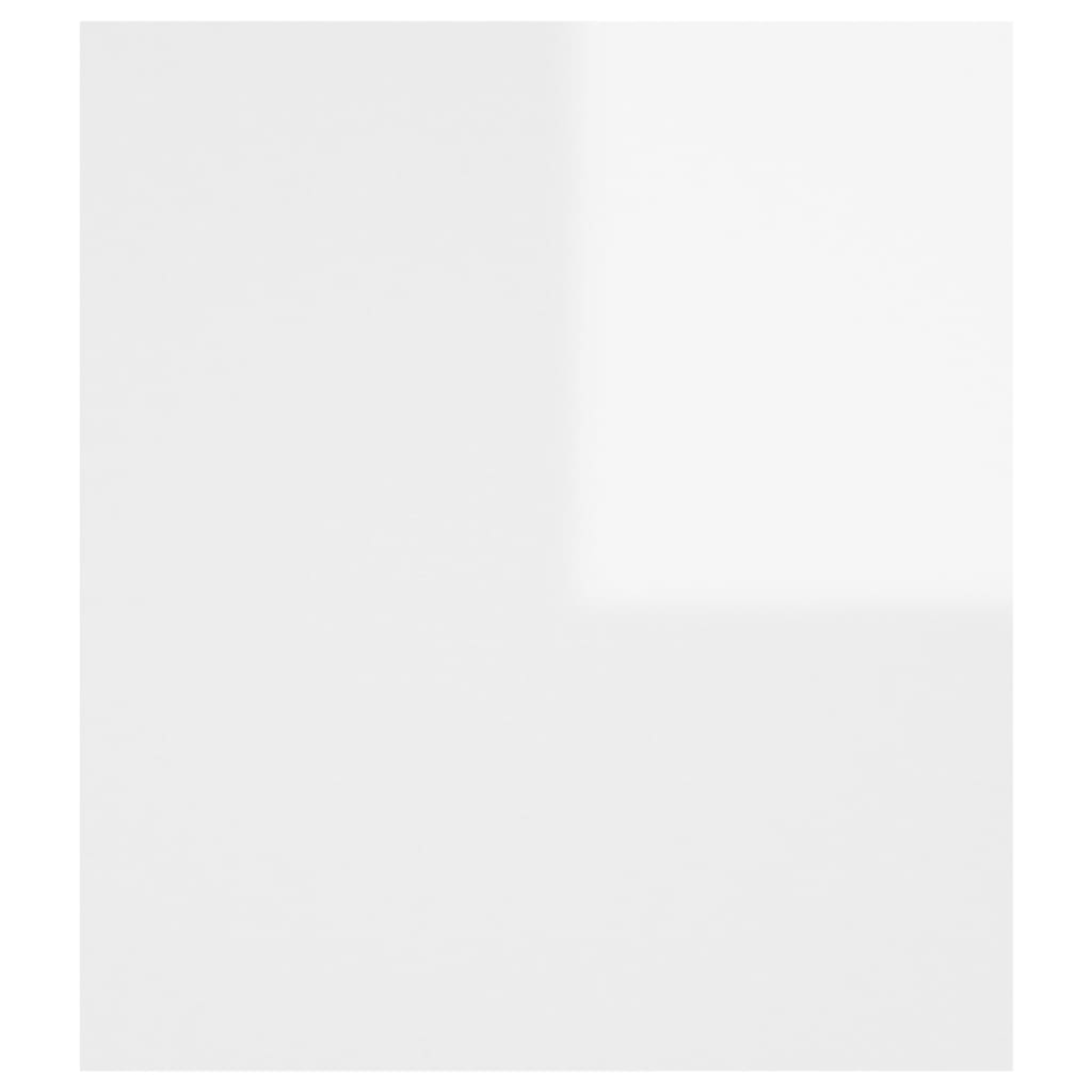 vidaXL magasfényű fehér forgácslap kisasztal 60 x 40 x 45 cm