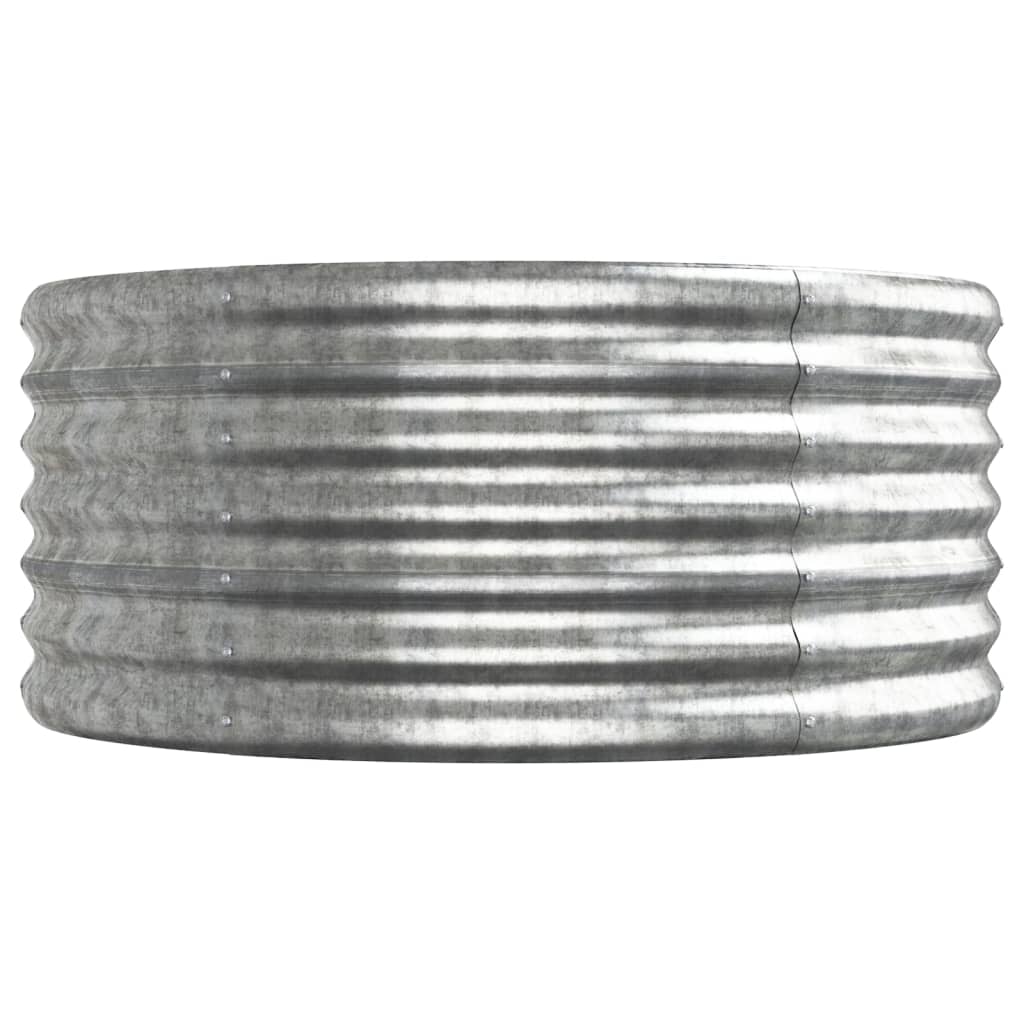 vidaXL ezüstszínű porszórt acél kerti magaságyás 620x80x36 cm