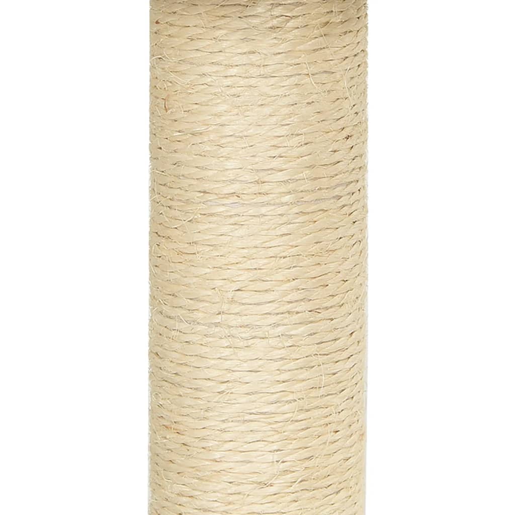 vidaXL krémszínű macskabútor szizál kaparófákkal 92 cm