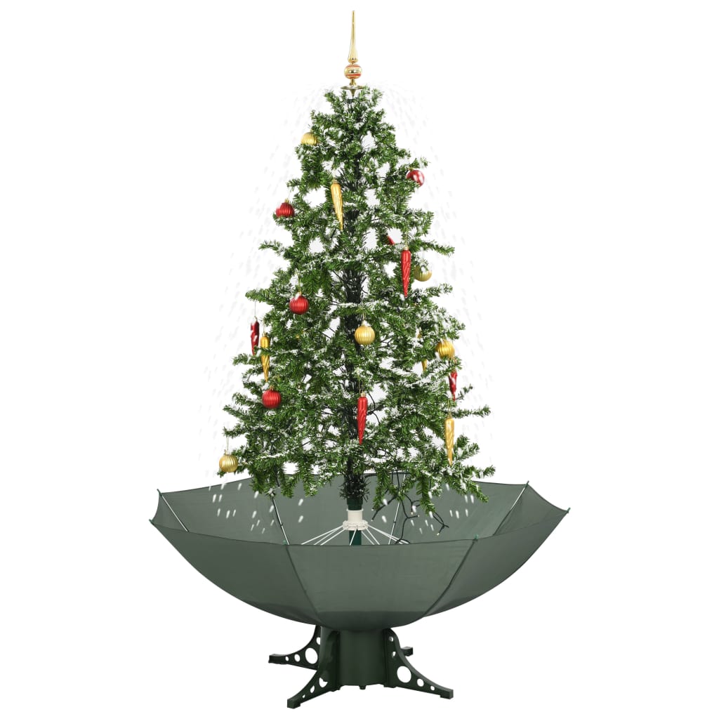 vidaXL zöld havazó karácsonyfa ernyő alakú talppal 170 cm
