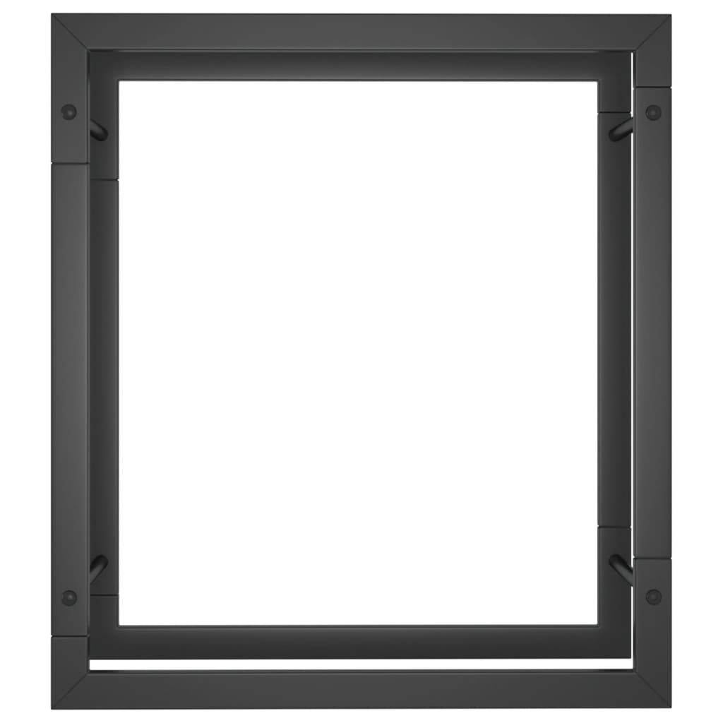 vidaXL fekete acél tűzifatároló állvány 50 x 28 x 56 cm