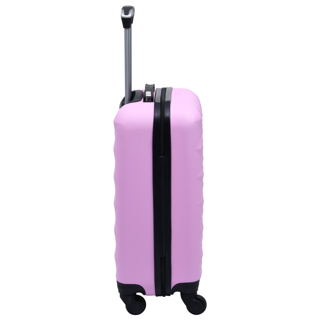 vidaXL 2 db rózsaszín ABS keményfalú gurulós bőrönd