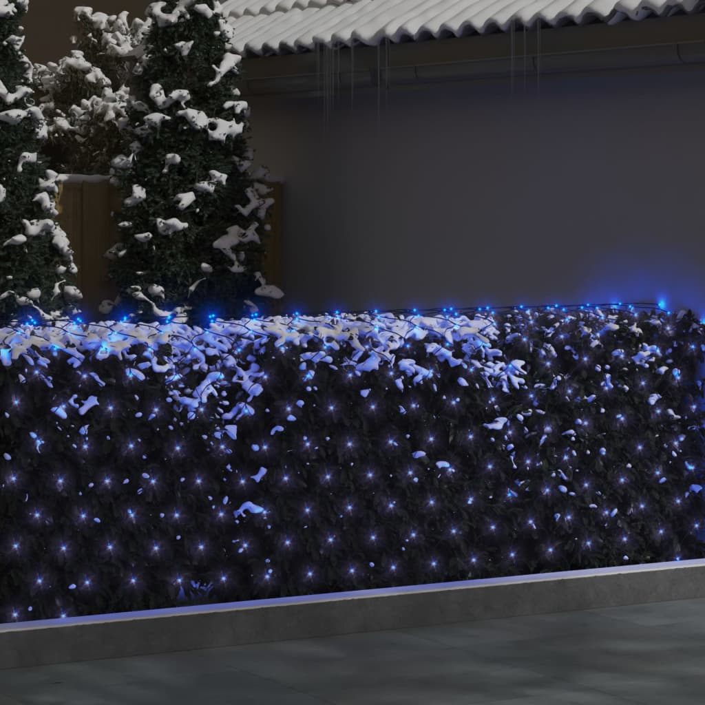 vidaXL kék kültéri hálós karácsonyi világítás 544 LED 4 x 4 m