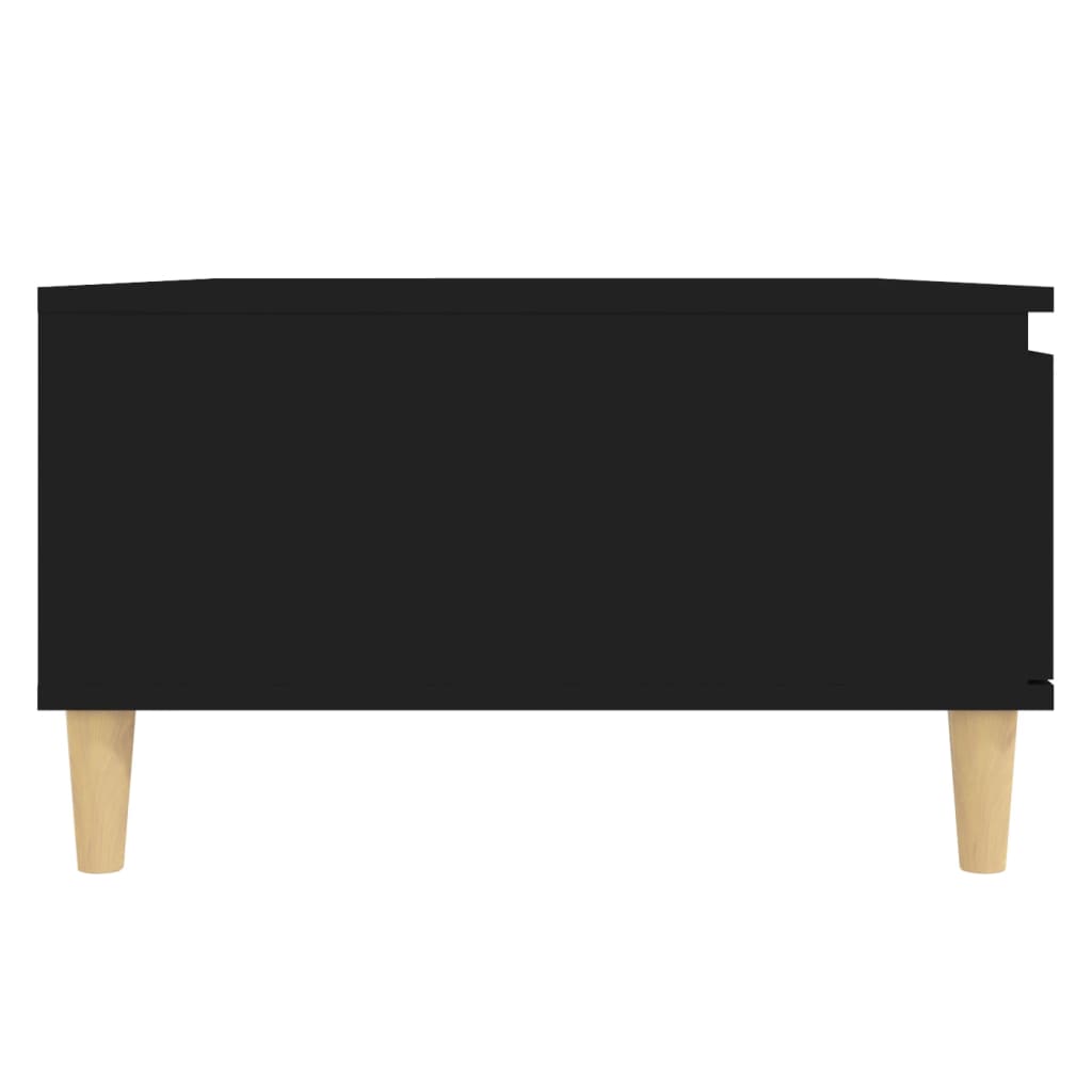 vidaXL fekete forgácslap dohányzóasztal 90 x 60 x 35 cm
