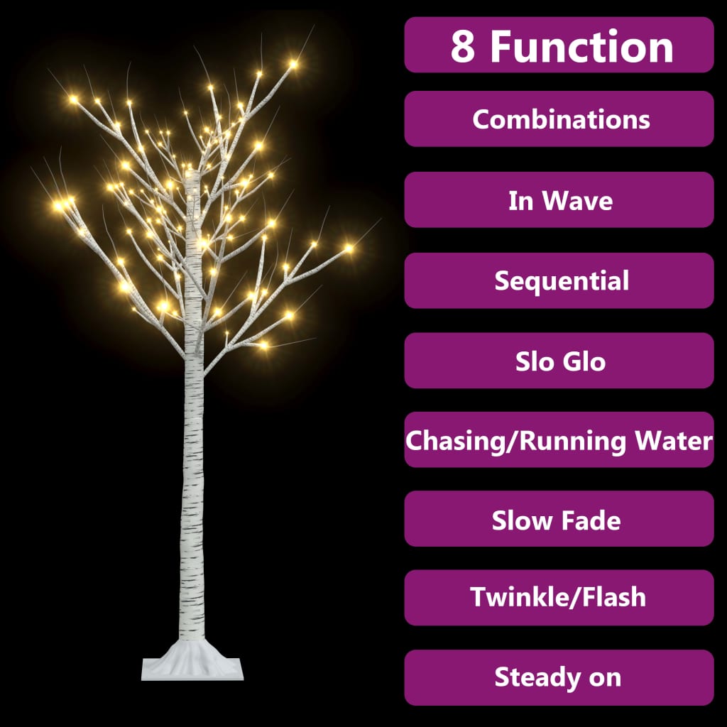 vidaXL 120 LED-es bel-/kültéri meleg fehér fűzfa karácsonyfa 1,2 m