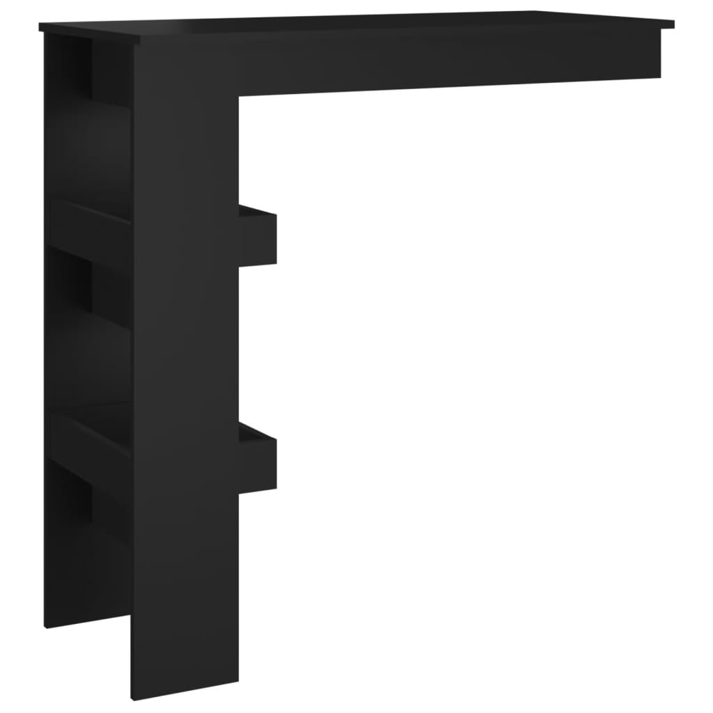 vidaXL fekete fatermék fali bárasztal 102 x 45 x 103,5 cm