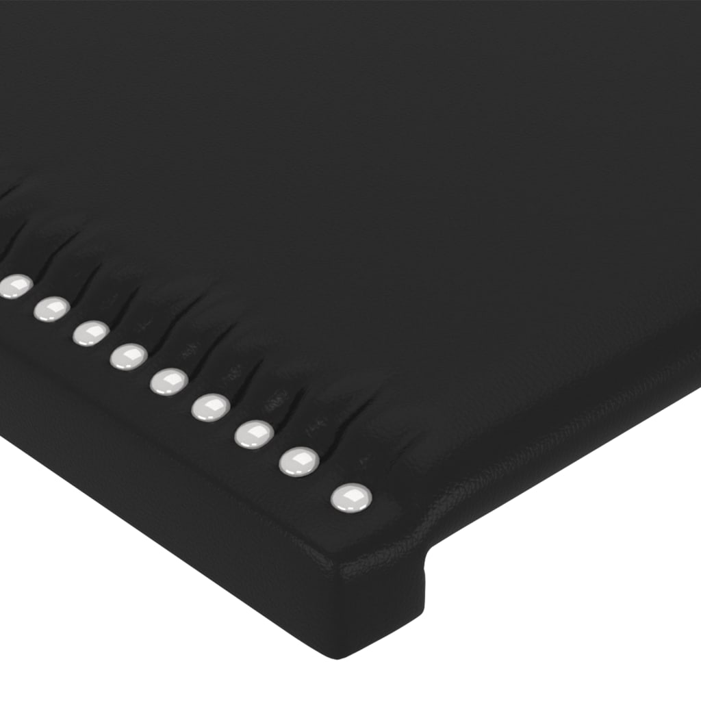 vidaXL fekete műbőr LED-es fejtámla 163 x 16 x 78/88 cm