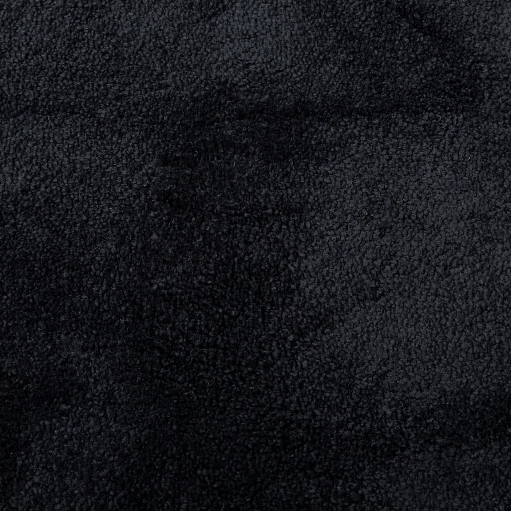 vidaXL OVIEDO fekete rövid szálú szőnyeg Ø 200 cm