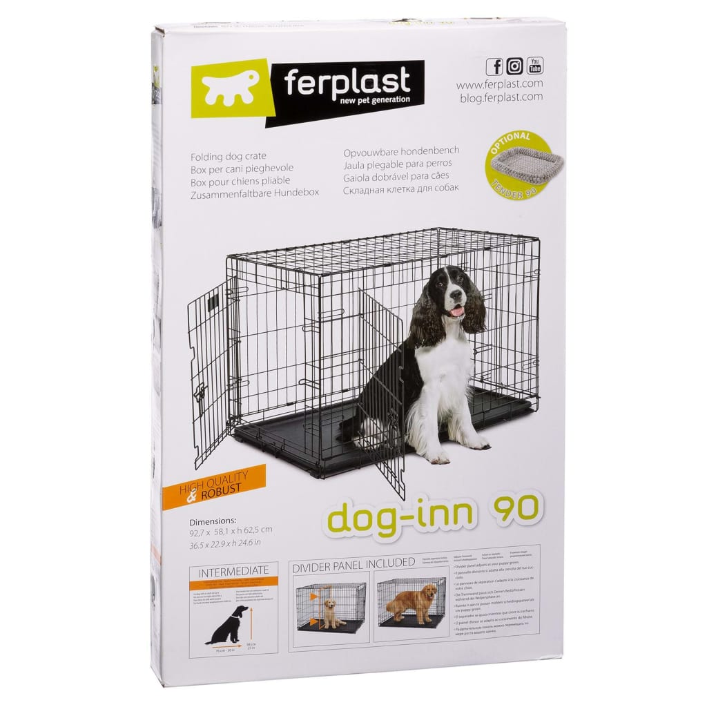 Ferplast Dog-Inn 90 szürke kutyaketrec 92,7 x 58,1 x 62,5 cm