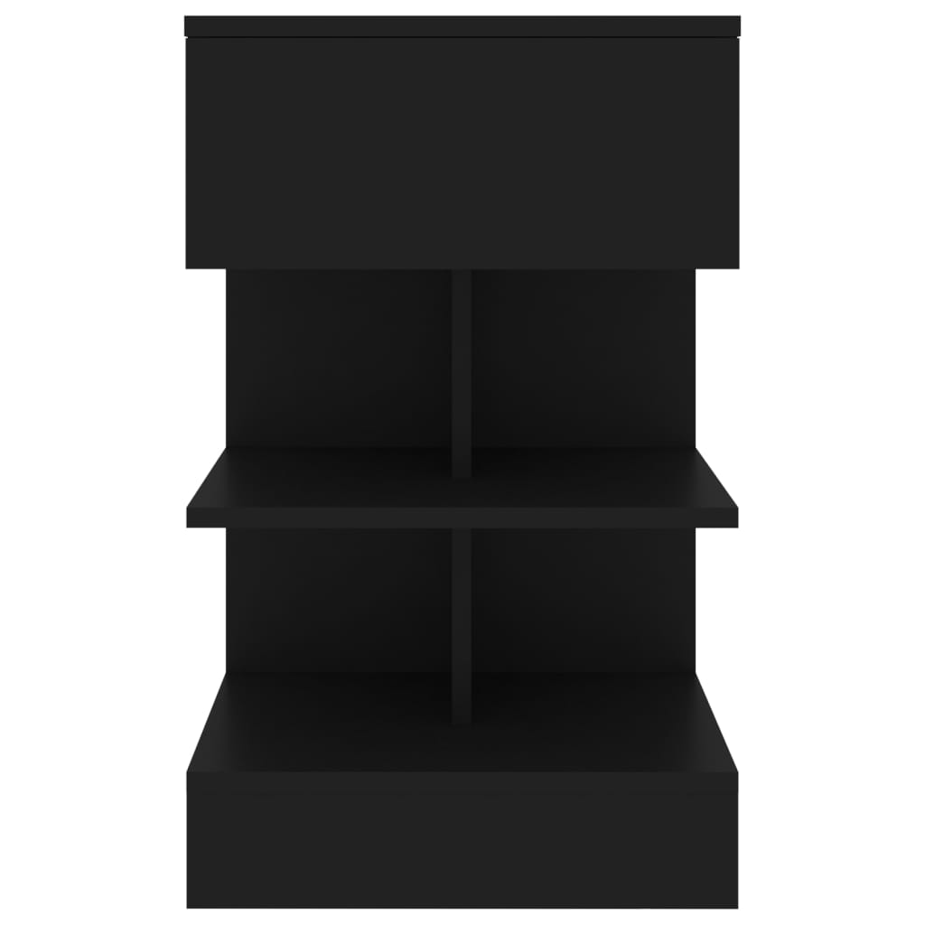 vidaXL 2 db fekete éjjeliszekrény 40 x 35 x 65 cm