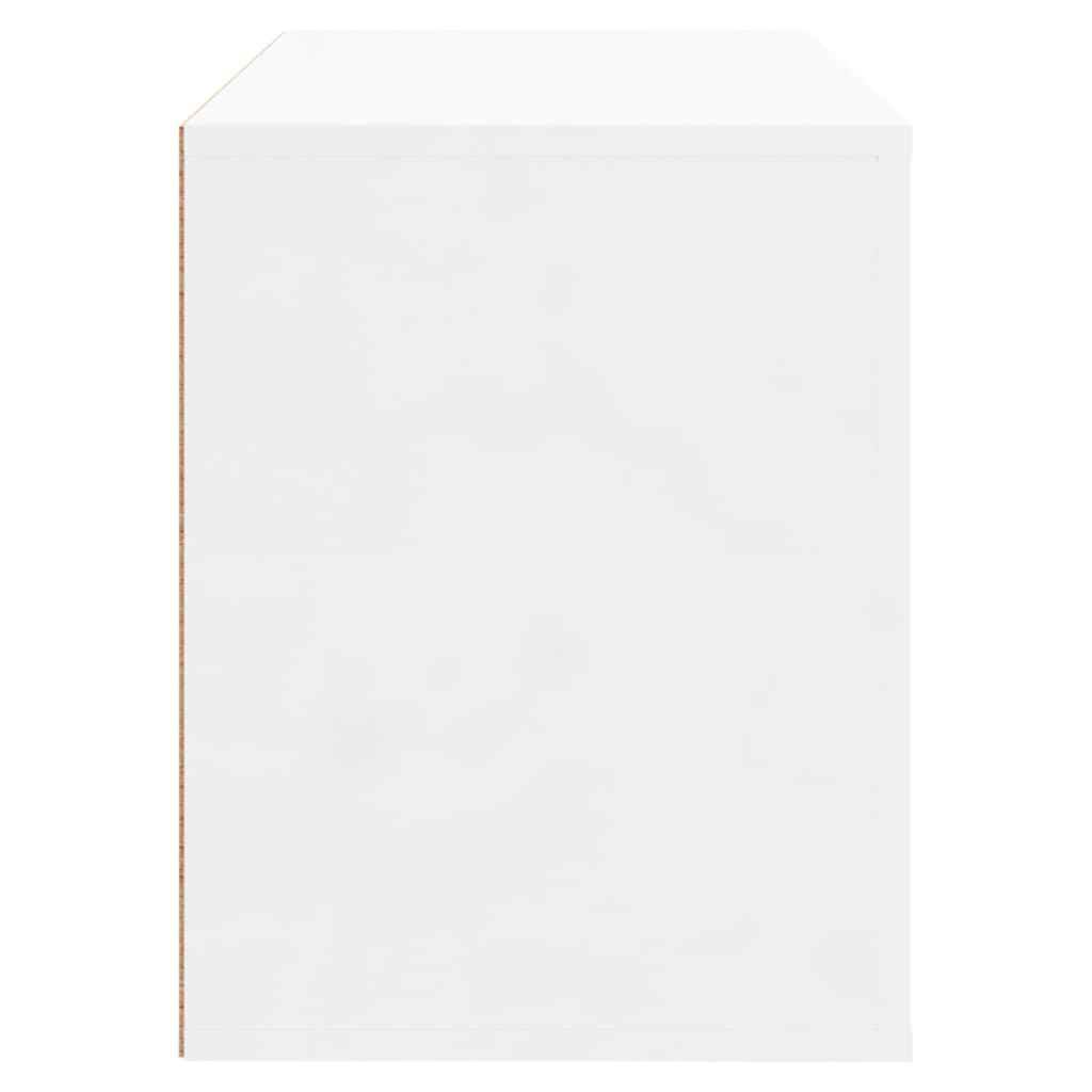vidaXL magasfényű fehér szerelt fa cipőszekrény 80 x 35 x 45 cm