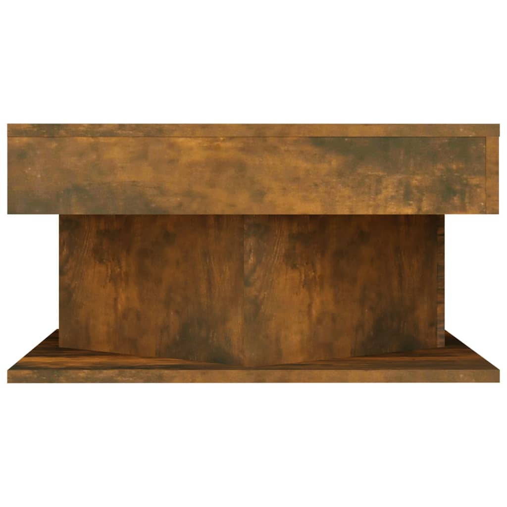 vidaXL füstös tölgy színű szerelt fa dohányzóasztal 57 x 57 x 30 cm